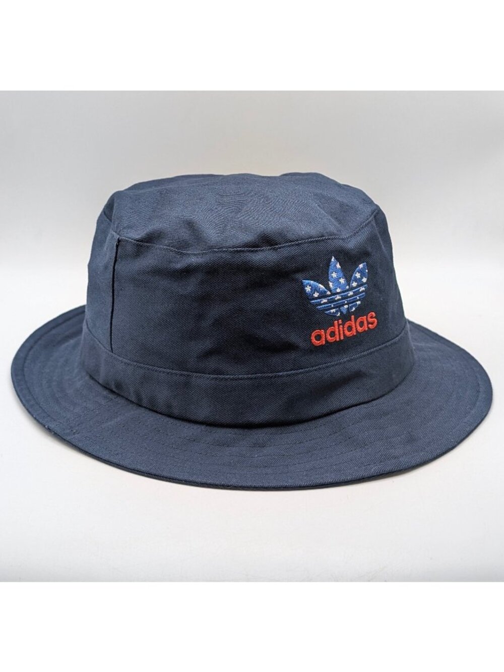 Adidas Americana Bucket Hat Navy Blue Red White Trefoil Logo Cap OSFM Retro Y2K
